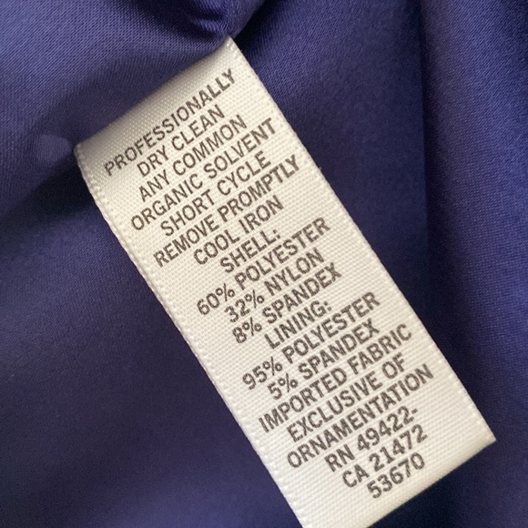 Cache Purple Navy Iridescent Formal Party Cocktail Ruched Pleated Mini Dress 12 - Picture 9 of 9